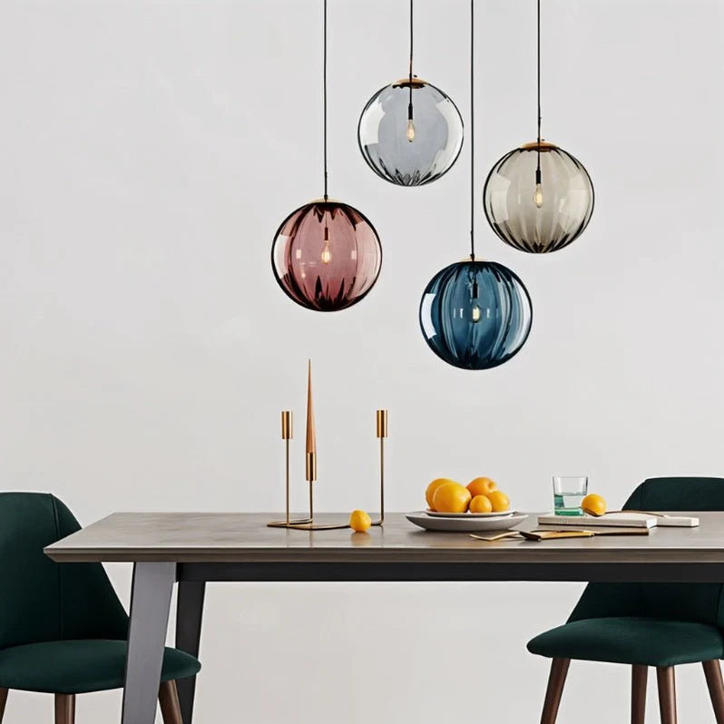 Colorful Stained Glass Pendant Light